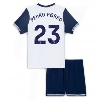 Tottenham Hotspur Pedro Porro #23 Domáci Detský futbalový dres 2024-25 Krátky Rukáv (+ trenírky)